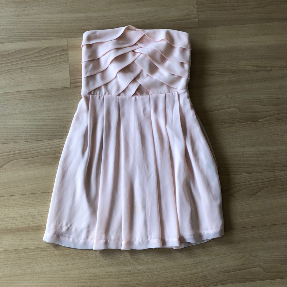Blush strapless dress